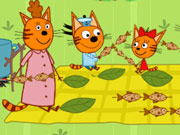 Resim Kedi ailesiyle piknik